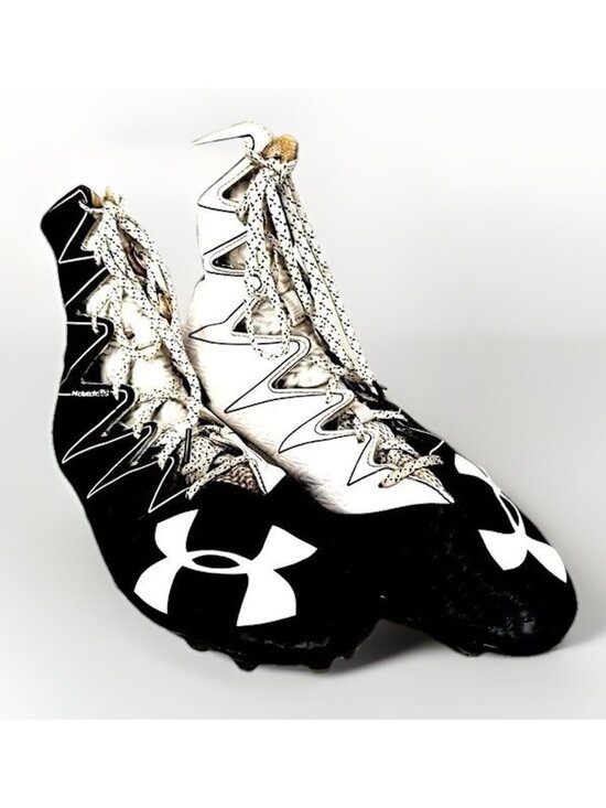 Under Armour Highlight Clutchfit Football Cleats Mens 13 Black White 1269693-001 main image 12